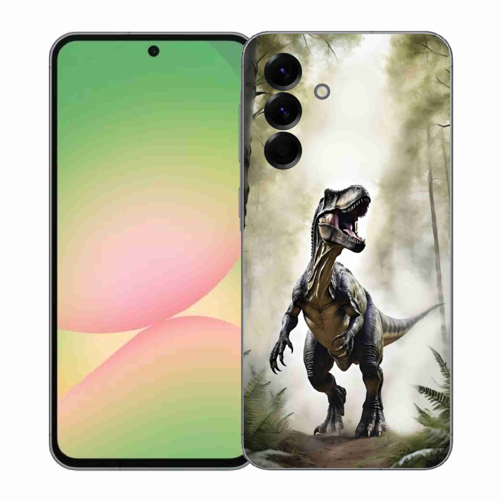 Gélový kryt mmCase na Samsung Galaxy A57 5G - naštvaný T-Rex