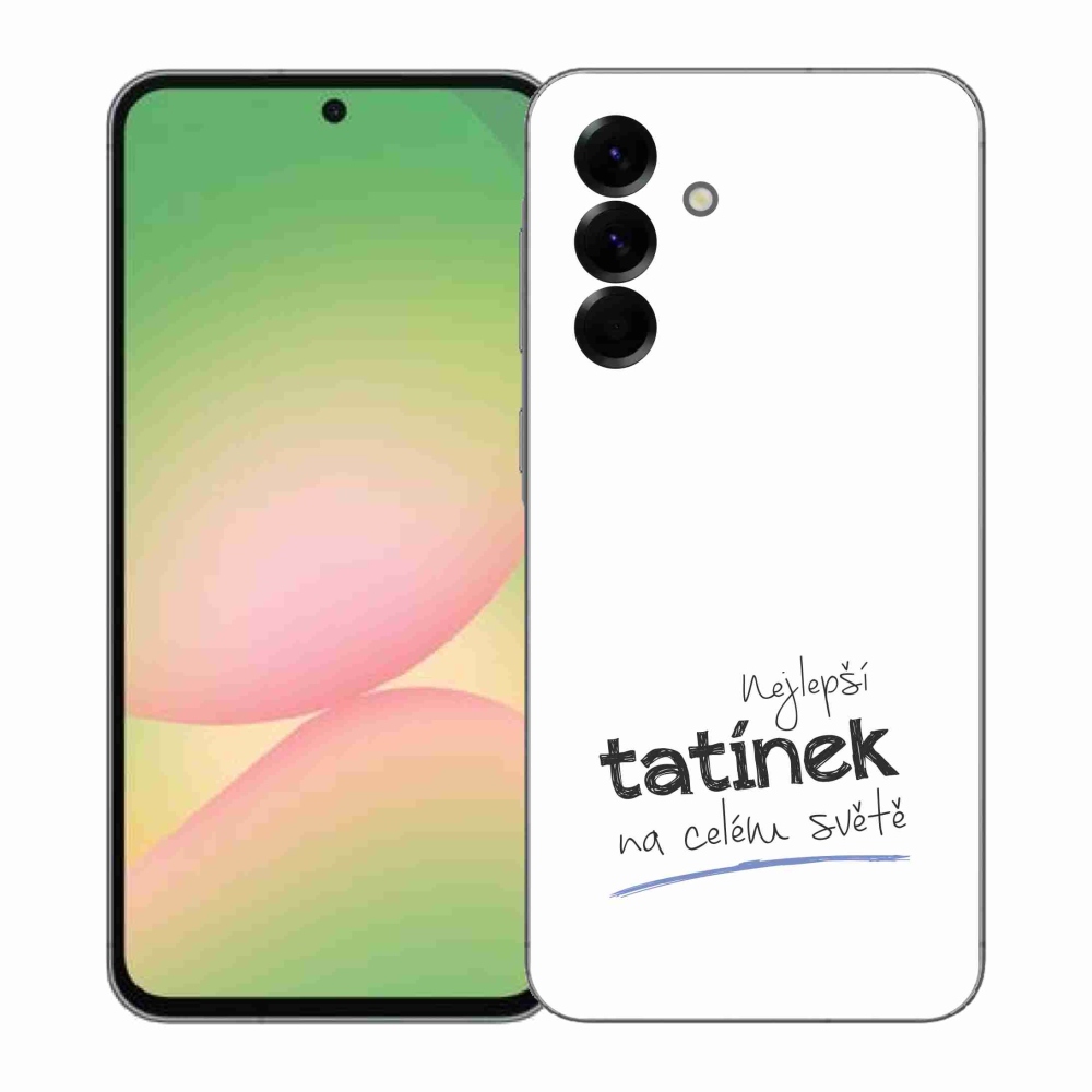 Gélový kryt mmCase na Samsung Galaxy A57 5G - najlepšie otecko 4 biele pozadie