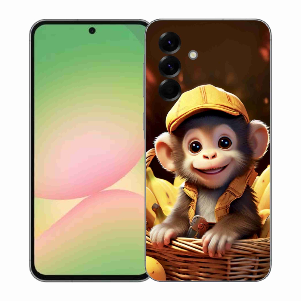 Gélový kryt mmCase na Samsung Galaxy A57 5G - opice v košíku