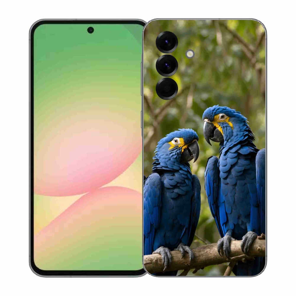 Gélový kryt mmCase na Samsung Galaxy A57 5G - papagájové duo