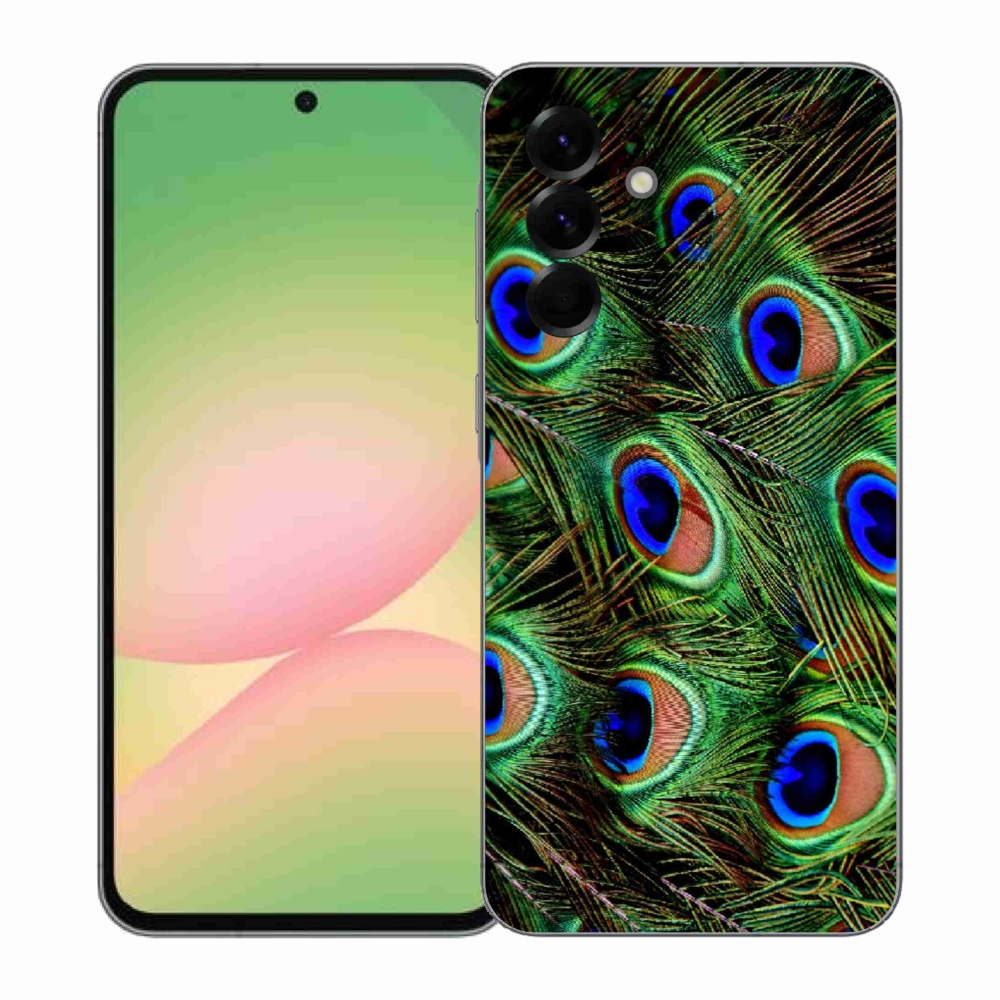 Gélový kryt mmCase na Samsung Galaxy A57 5G - pávie perie