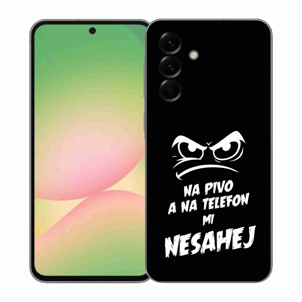 Gélový kryt mmCase na Samsung Galaxy A57 5G - pivný motív 2 čierne pozadie