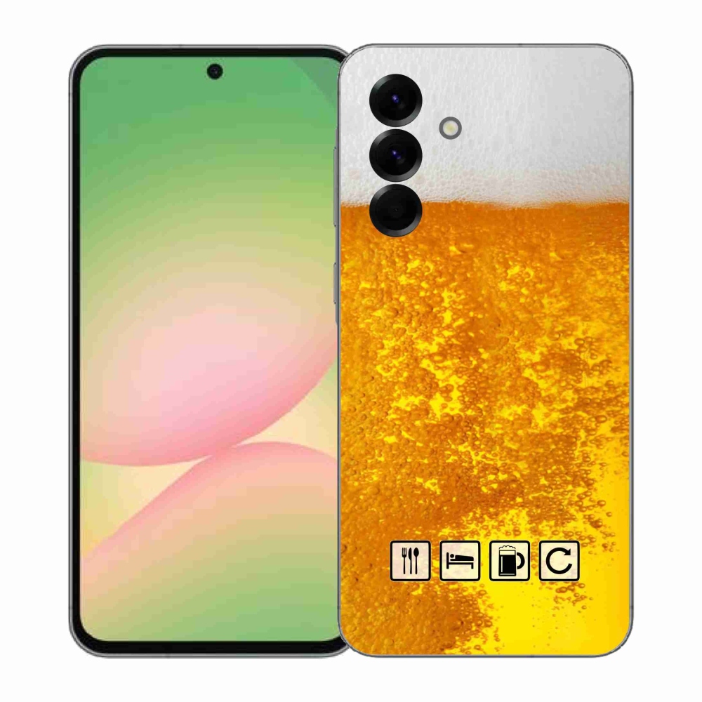 Gélový kryt mmCase na Samsung Galaxy A57 5G - pivný motív 3