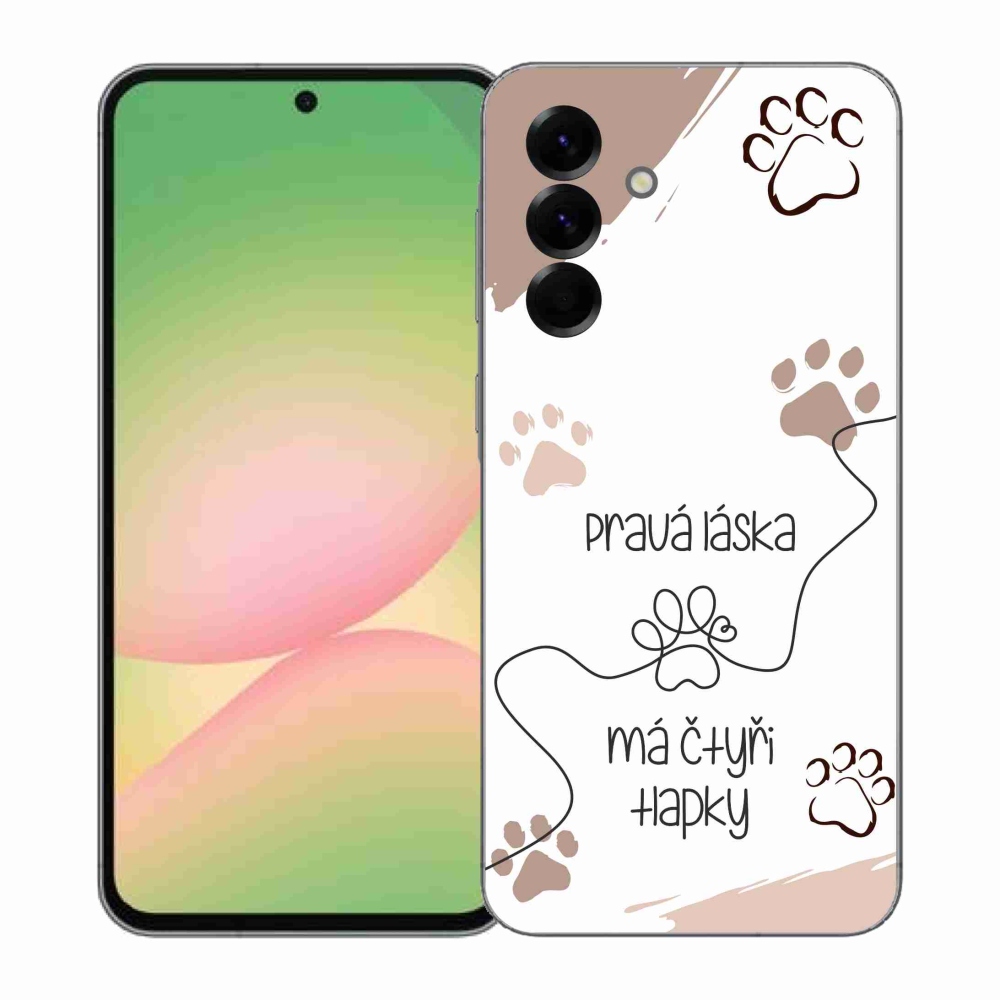 Gélový kryt mmCase na Samsung Galaxy A57 5G - psí motív 1 biele pozadie