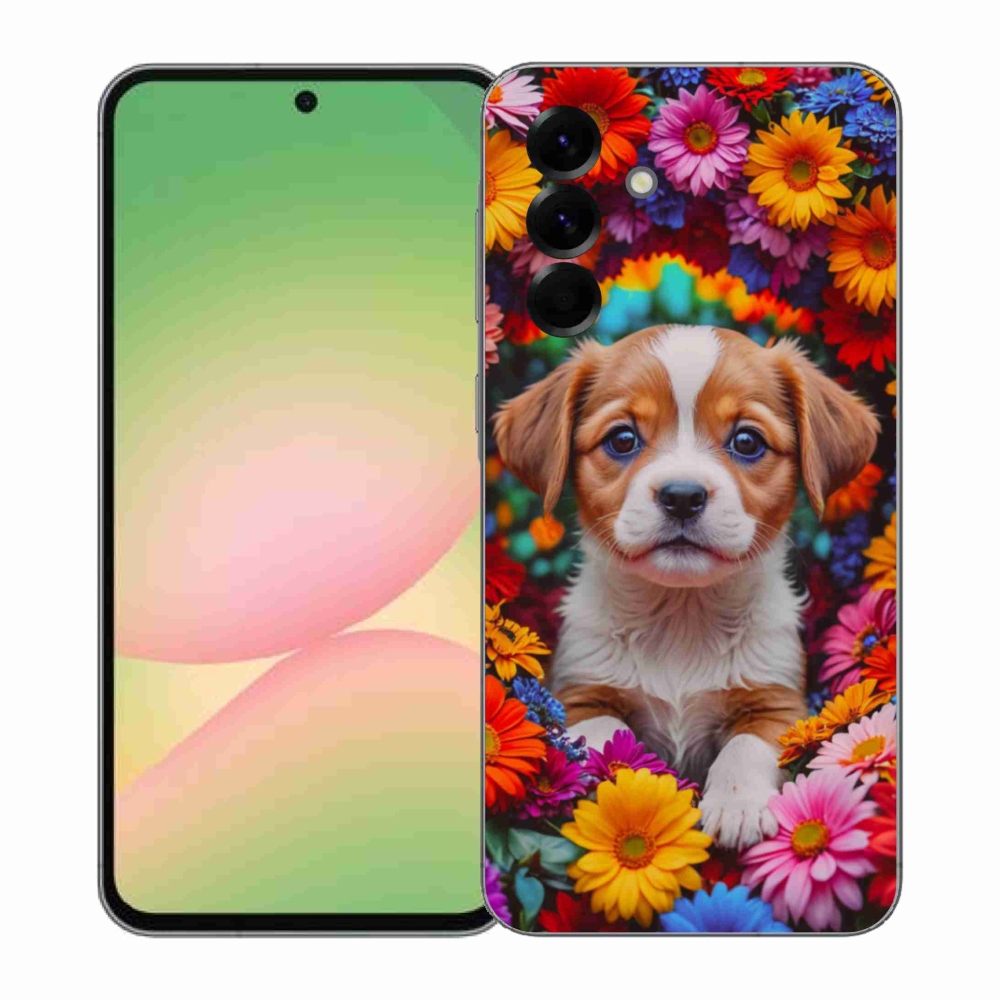 Gélový kryt mmCase na Samsung Galaxy A57 5G - roztomilé šteňa