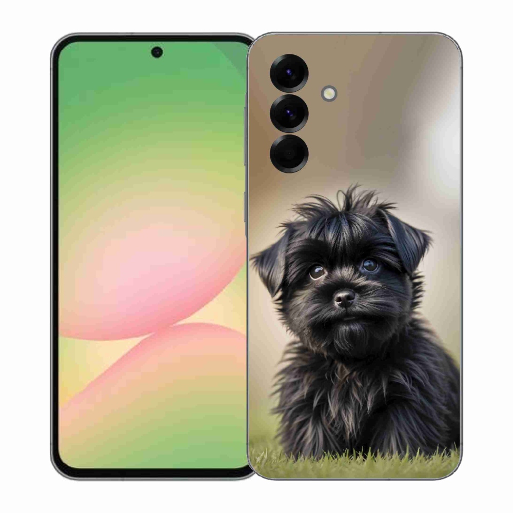 Gélový kryt mmCase na Samsung Galaxy A57 5G - roztomilý čierny psík