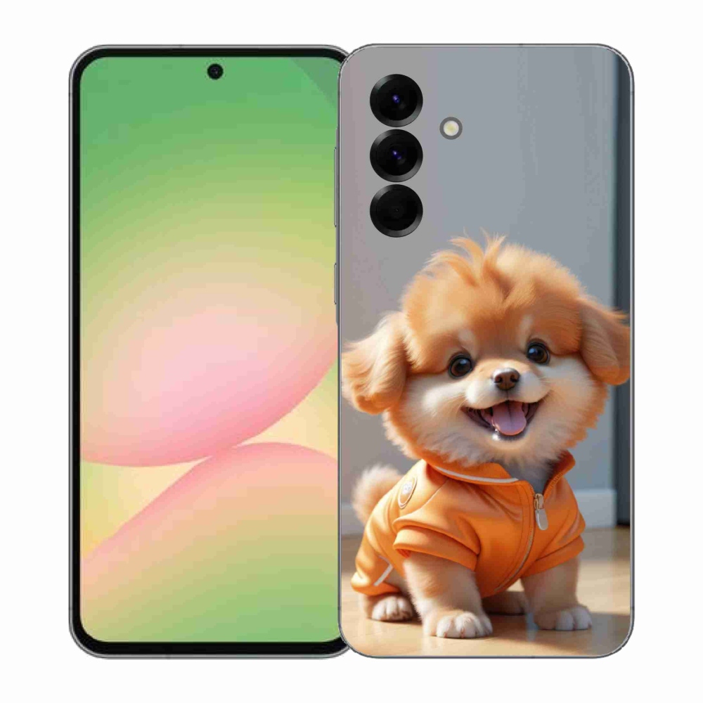 Gélový kryt mmCase na Samsung Galaxy A57 5G - roztomilý pomeranian v mikine
