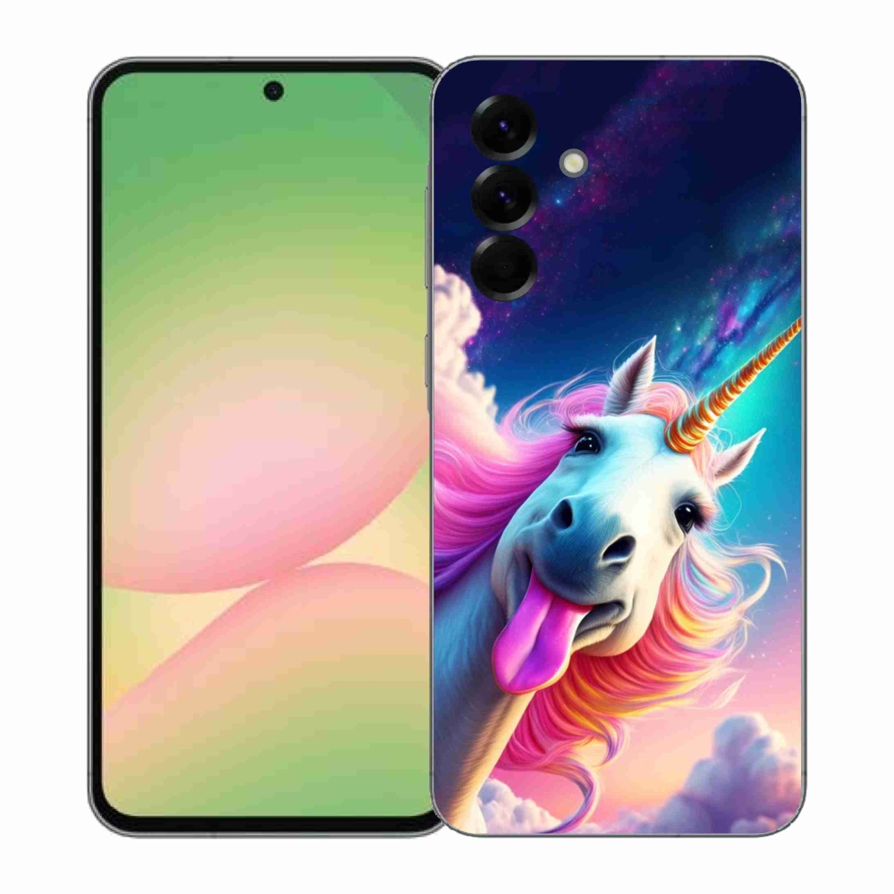 Gélový kryt mmCase na Samsung Galaxy A57 5G - šialený jednorožec