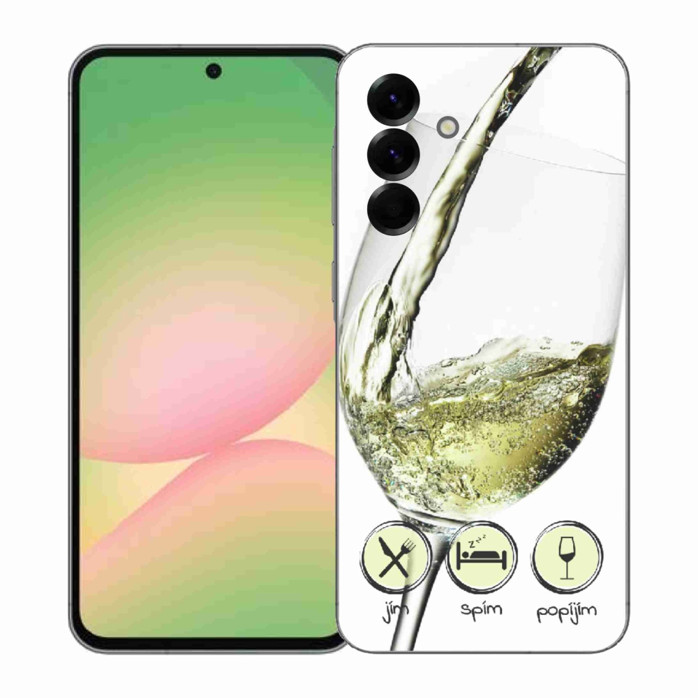 Gélový kryt mmCase na Samsung Galaxy A57 5G - pohár vína bielej
