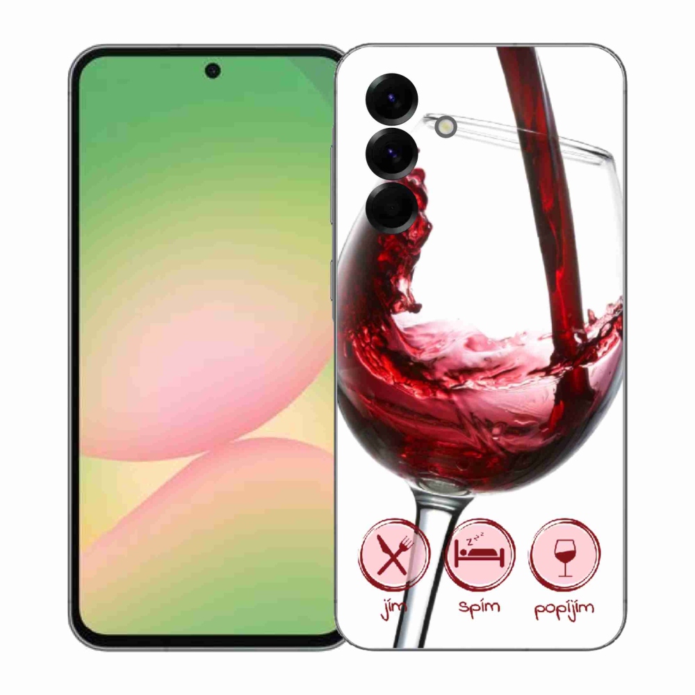 Gélový kryt mmCase na Samsung Galaxy A57 5G - pohár vína červené