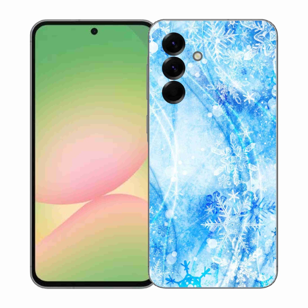 Gélový kryt mmCase na Samsung Galaxy A57 5G - snehové vločky