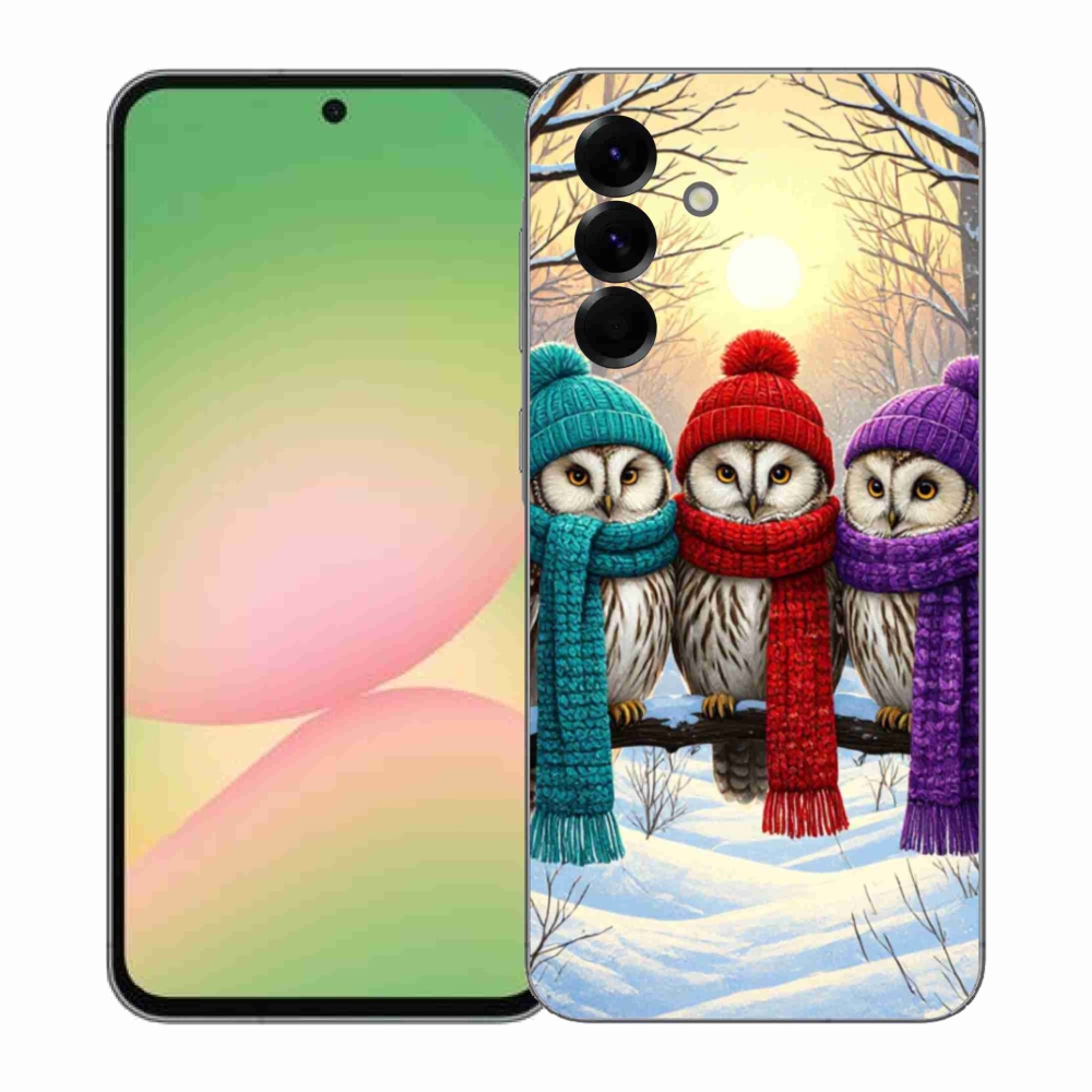 Gélový kryt mmCase na Samsung Galaxy A57 5G - soví priatelia