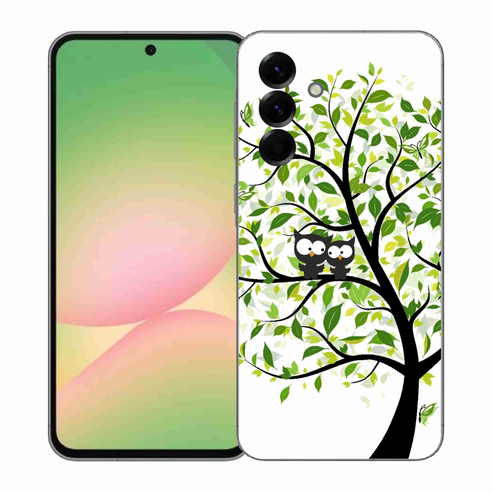 Gélový kryt mmCase na Samsung Galaxy A57 5G - malej sovy na strome