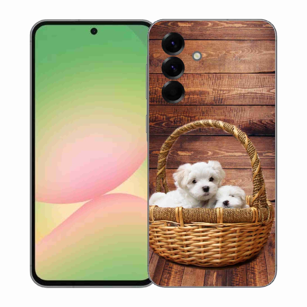 Gélový kryt mmCase na Samsung Galaxy A57 5G - šteniatka