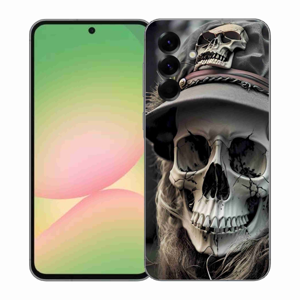 Gélový kryt mmCase na Samsung Galaxy A57 5G - temná lebka