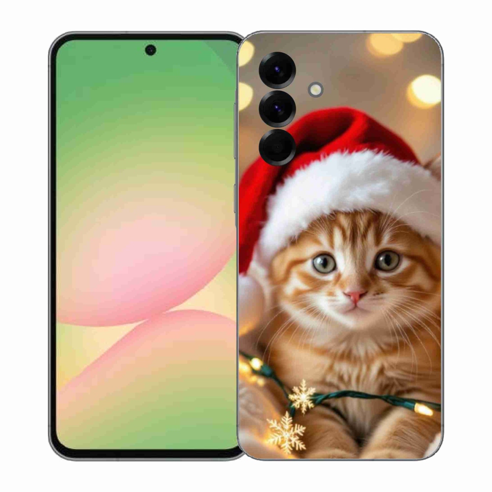 Gélový kryt mmCase na Samsung Galaxy A57 5G - vianočné mačiatko