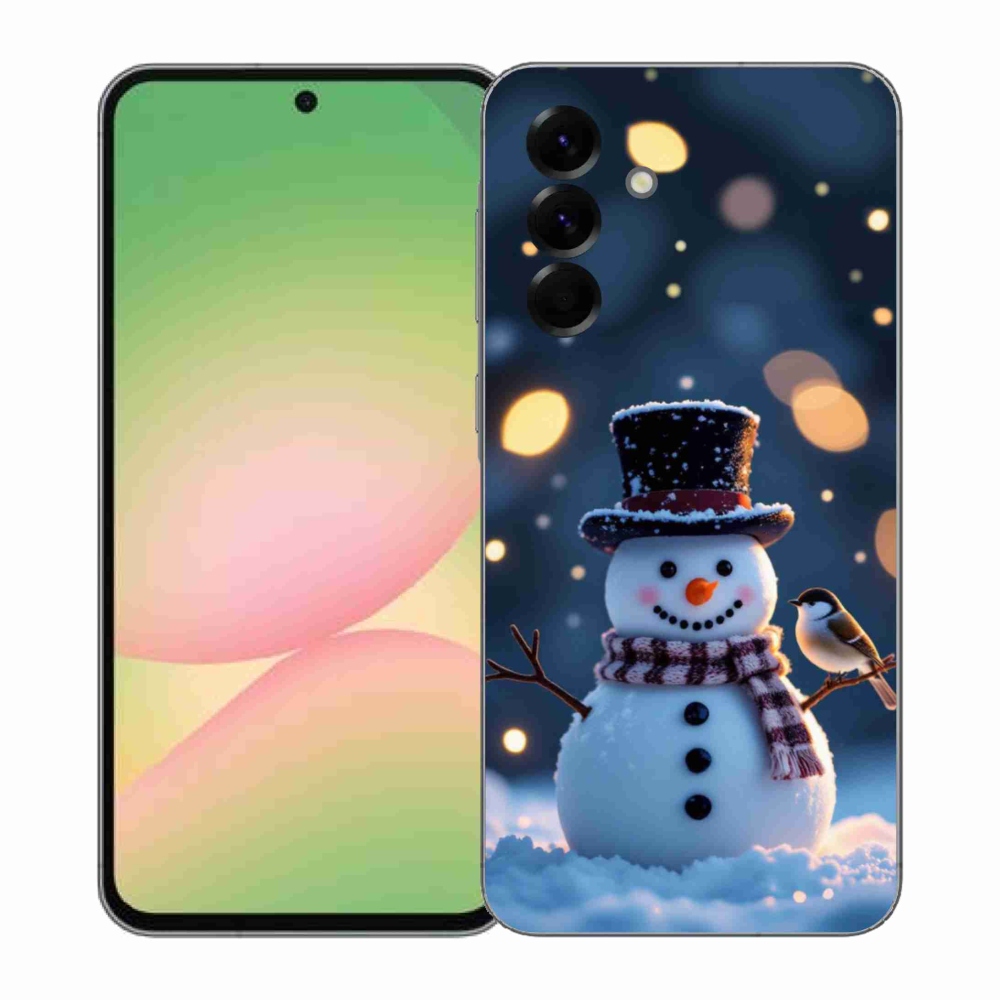 Gélový kryt mmCase na Samsung Galaxy A57 5G - vianočný snehuliak