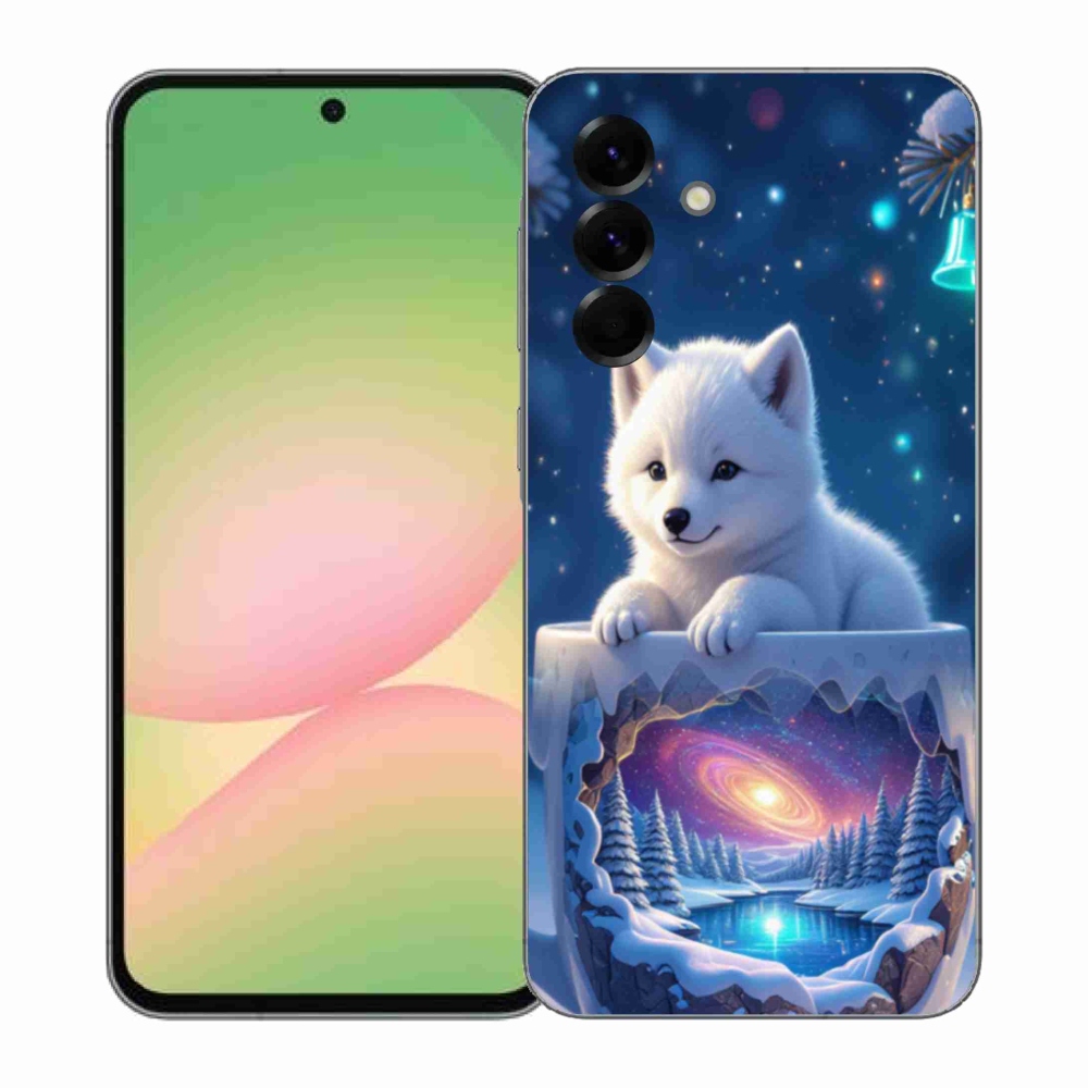 Gélový kryt mmCase na Samsung Galaxy A57 5G - vianočné šteňa