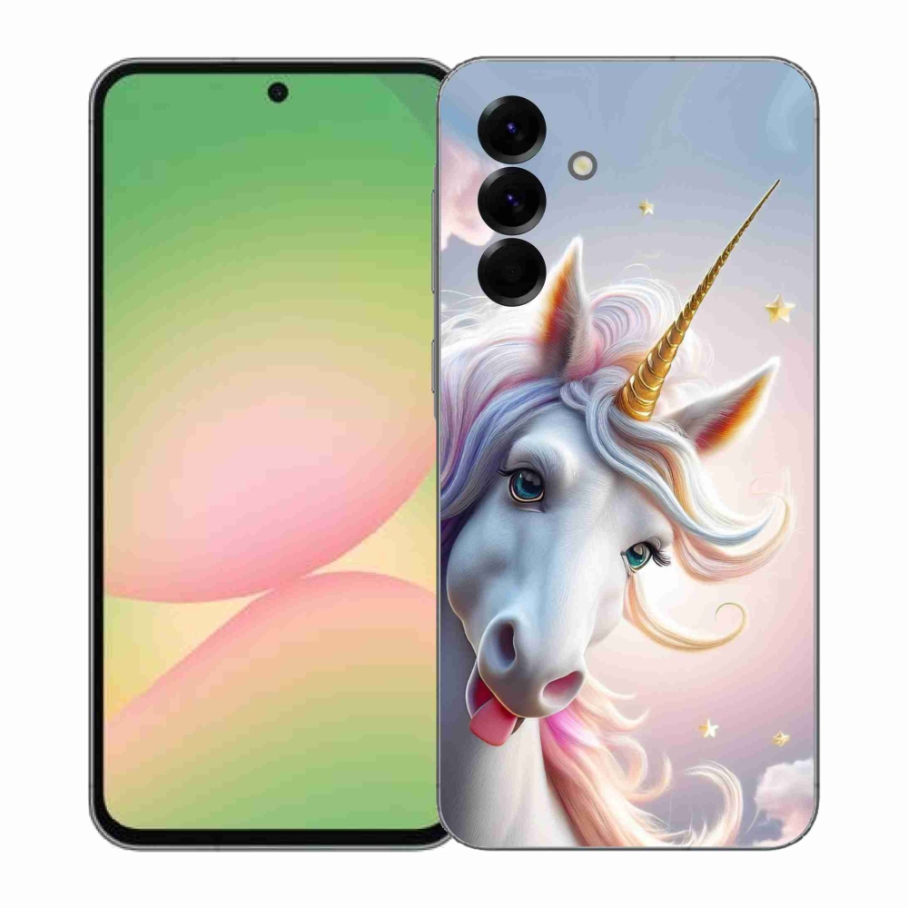 Gélový kryt mmCase na Samsung Galaxy A57 5G - veselý jednorožec