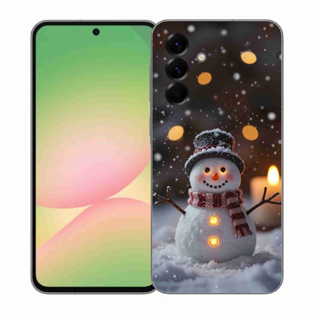 Gélový kryt mmCase na Samsung Galaxy A57 5G - veselý snehuliak