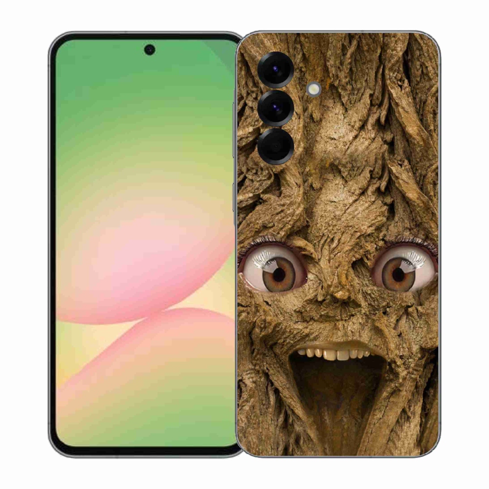 Gélový kryt mmCase na Samsung Galaxy A57 5G - veselý strom s očami