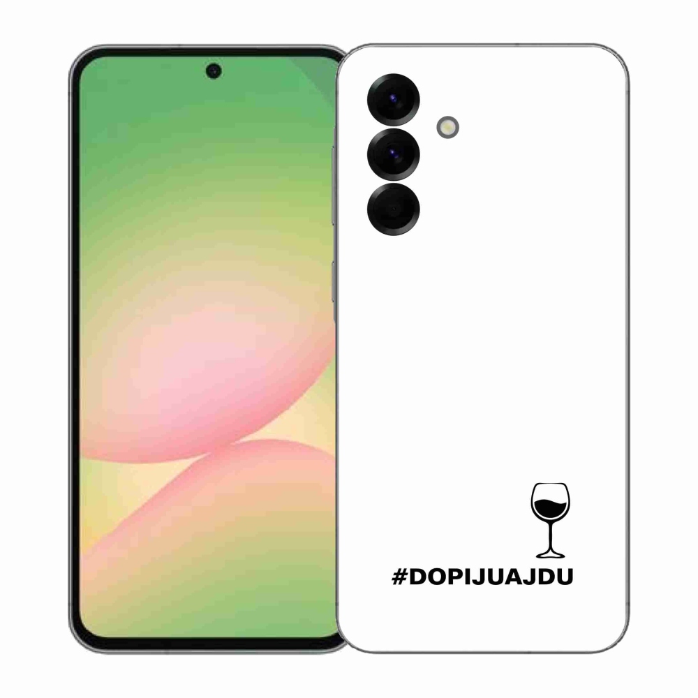 Gélový kryt mmCase na Samsung Galaxy A57 5G - vínny motív biele pozadie