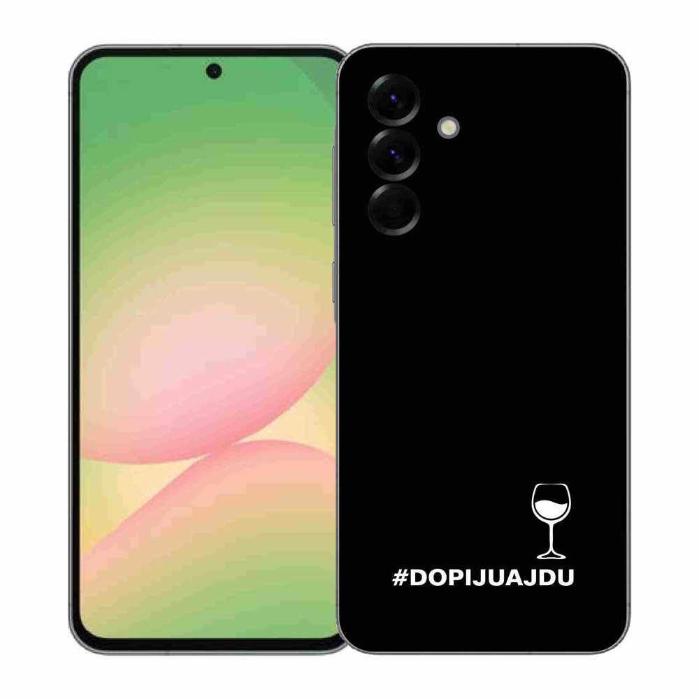 Gélový kryt mmCase na Samsung Galaxy A57 5G - vínny motív čierne pozadie