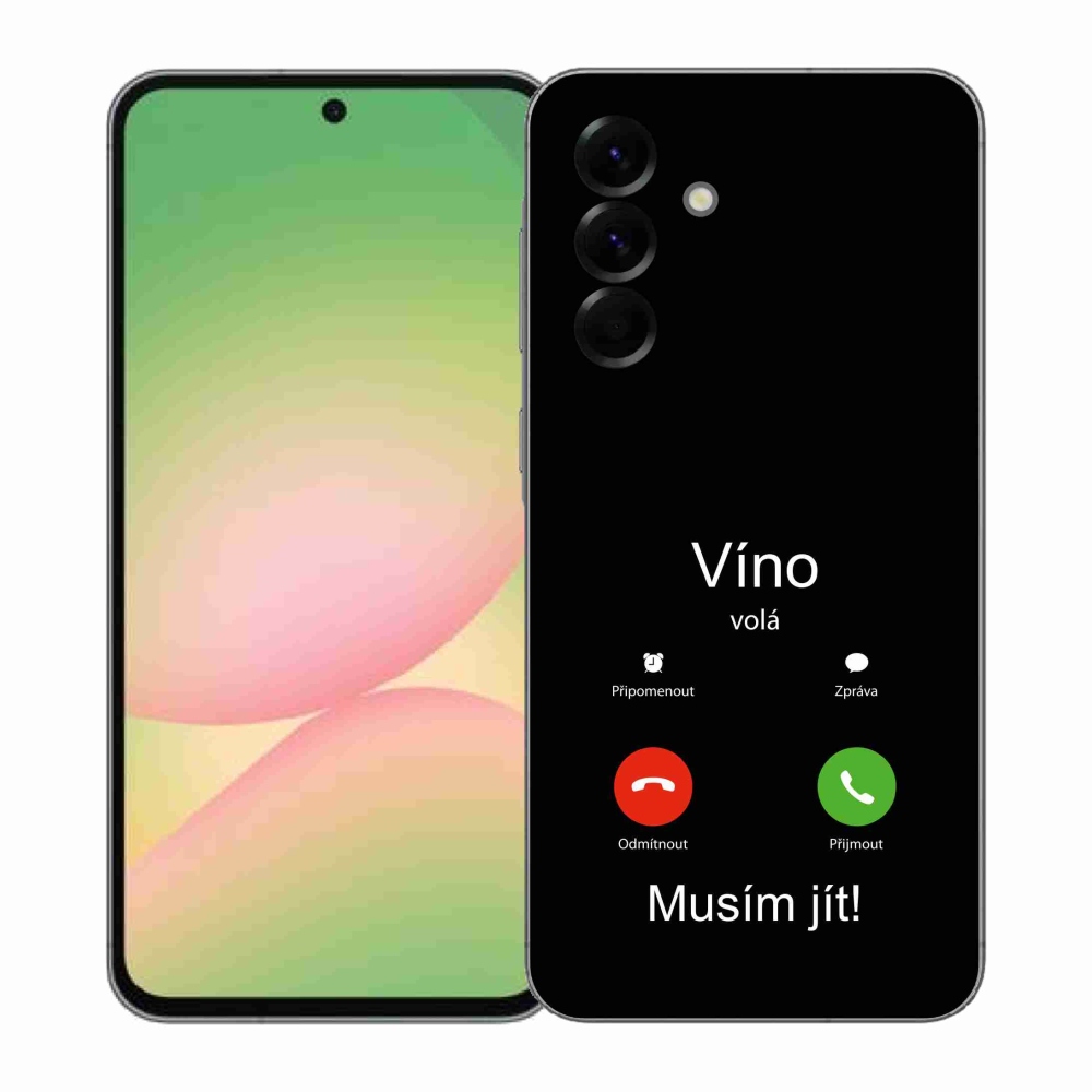 Gélový kryt mmCase na Samsung Galaxy A57 5G - víno volá čierne pozadie