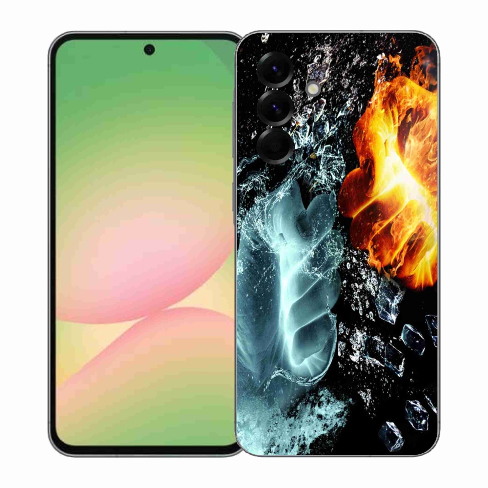 Gélový kryt mmCase na Samsung Galaxy A57 5G - voda a oheň