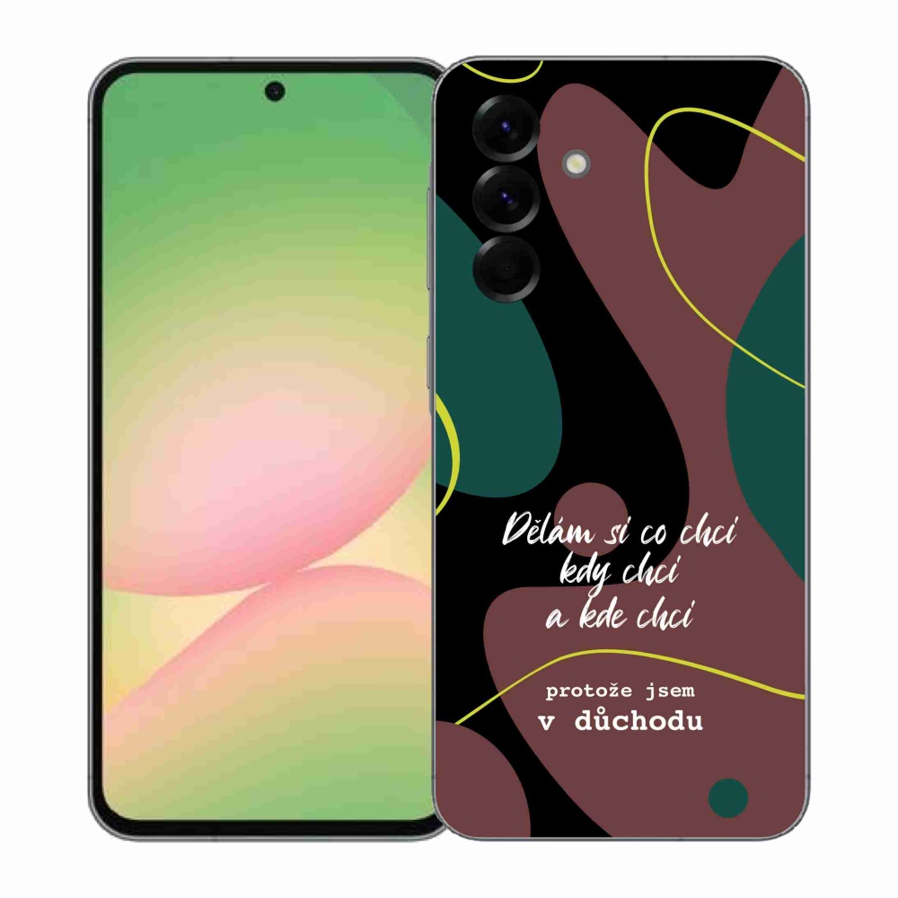 Gélový kryt mmCase na Samsung Galaxy A57 5G - vtipný text 10 čierne pozadie