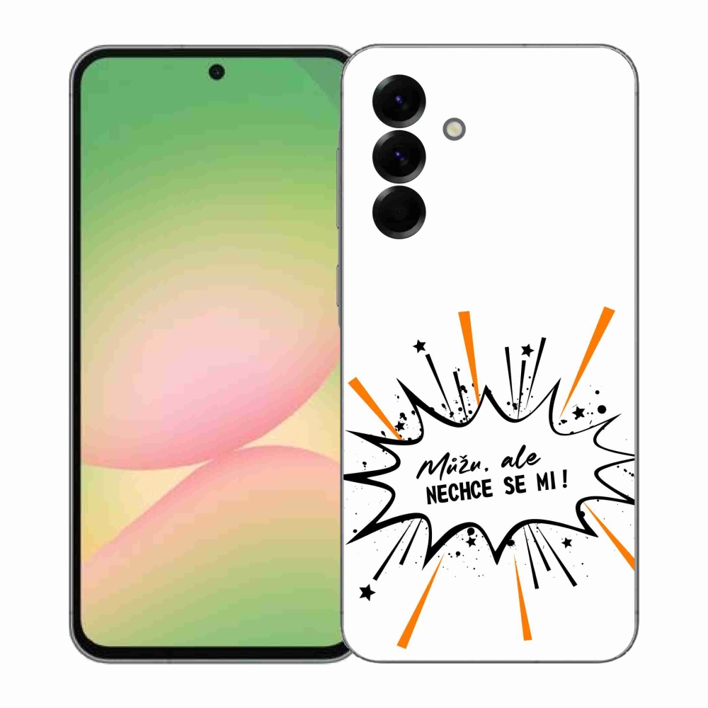 Gélový kryt mmCase na Samsung Galaxy A57 5G - vtipný text 11 biele pozadie