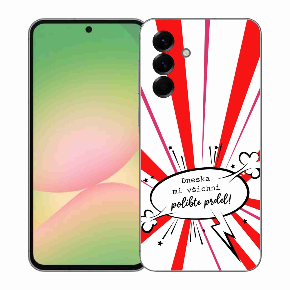 Gélový kryt mmCase na Samsung Galaxy A57 5G - vtipný text 15 biele pozadie