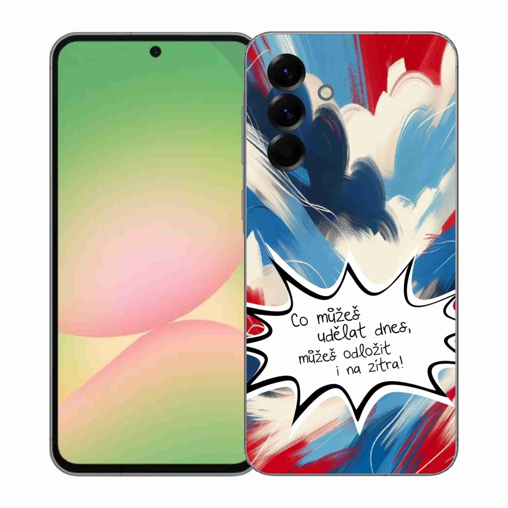 Gélový kryt mmCase na Samsung Galaxy A57 5G - vtipný text 9 biele pozadie