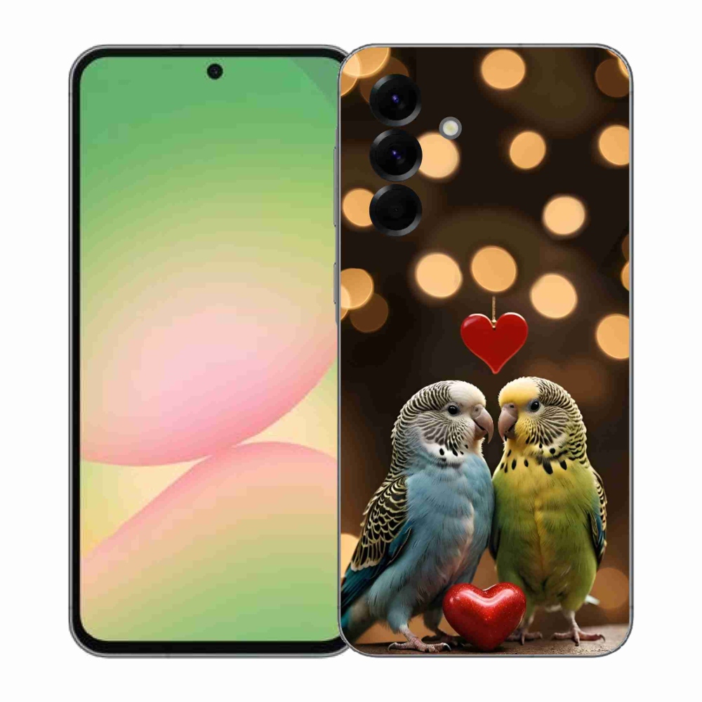 Gélový kryt mmCase na Samsung Galaxy A57 5G - zamilovaní papagáje