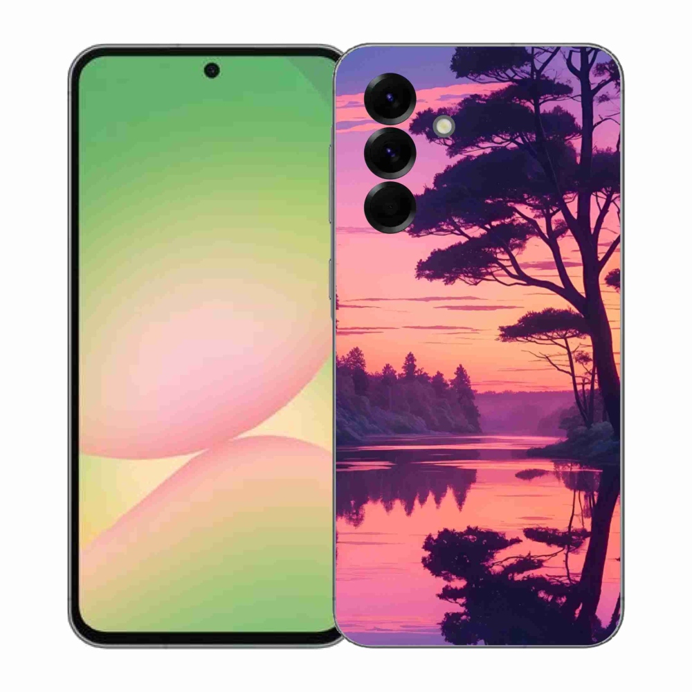 Gélový kryt mmCase na Samsung Galaxy A57 5G - západ slnka nad jazerom