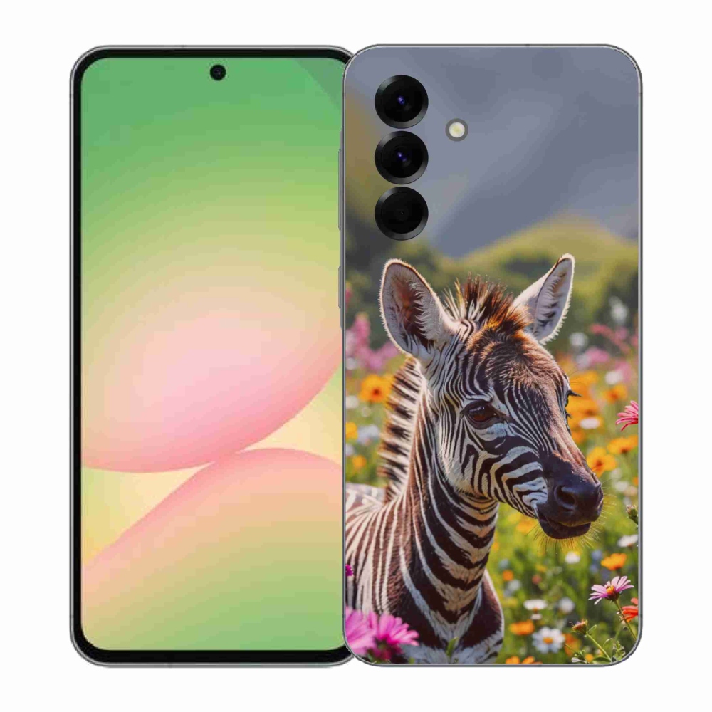 Gélový kryt mmCase na Samsung Galaxy A57 5G - zebra na lúke