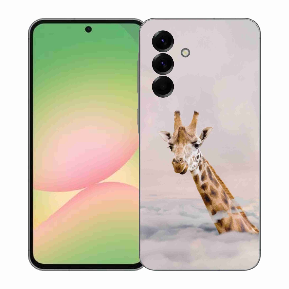 Gélový kryt mmCase na Samsung Galaxy A57 5G - žirafa v oblakoch