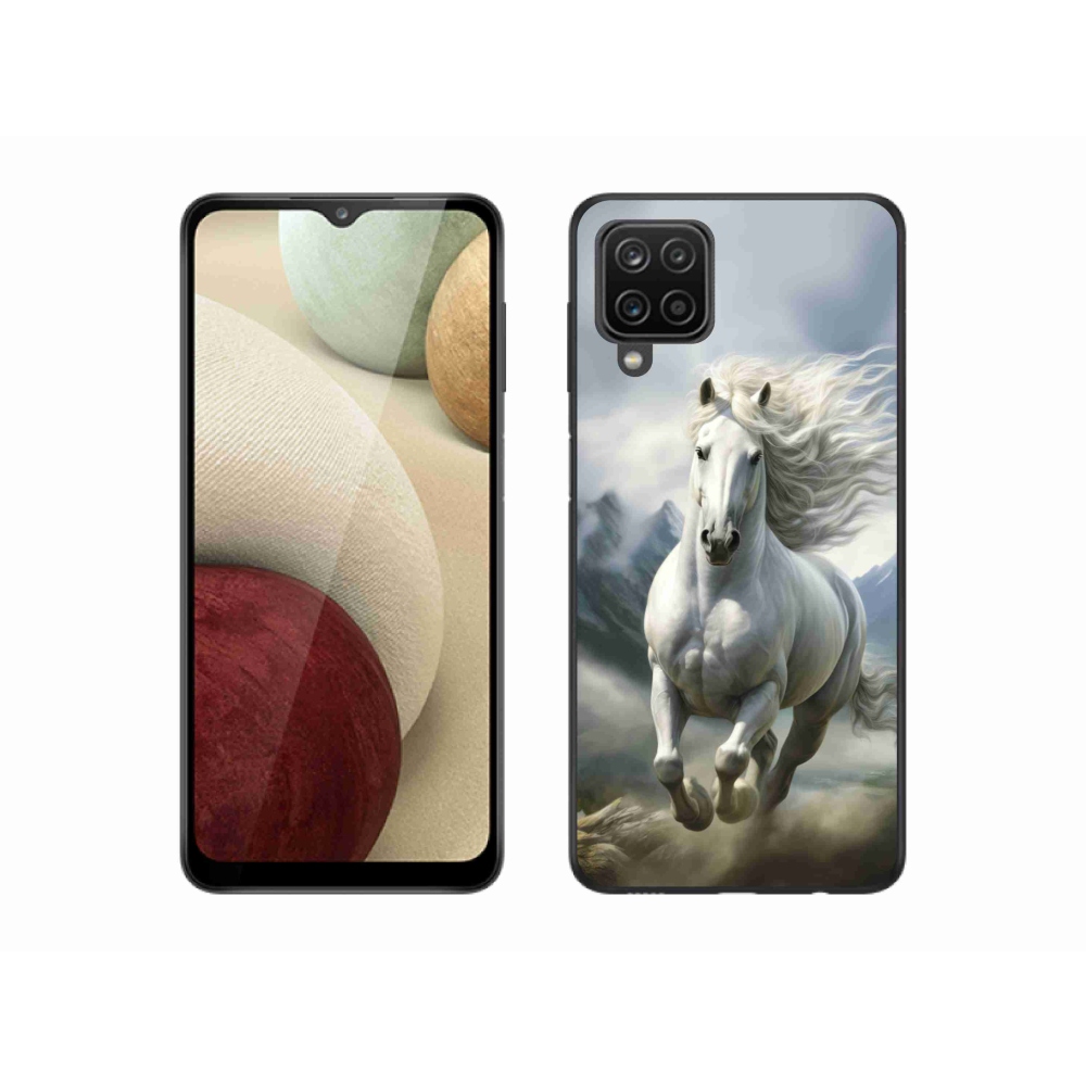 Gélový kryt mmCase na Samsung Galaxy M12 - bežiaci biely kôň 3