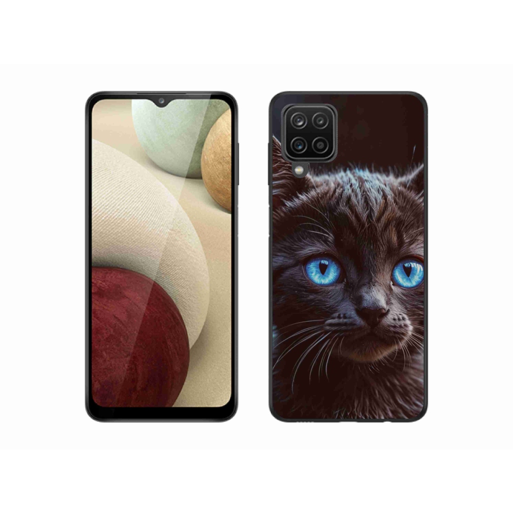 Gélový kryt mmCase na Samsung Galaxy M12 - čierne mačiatko 2
