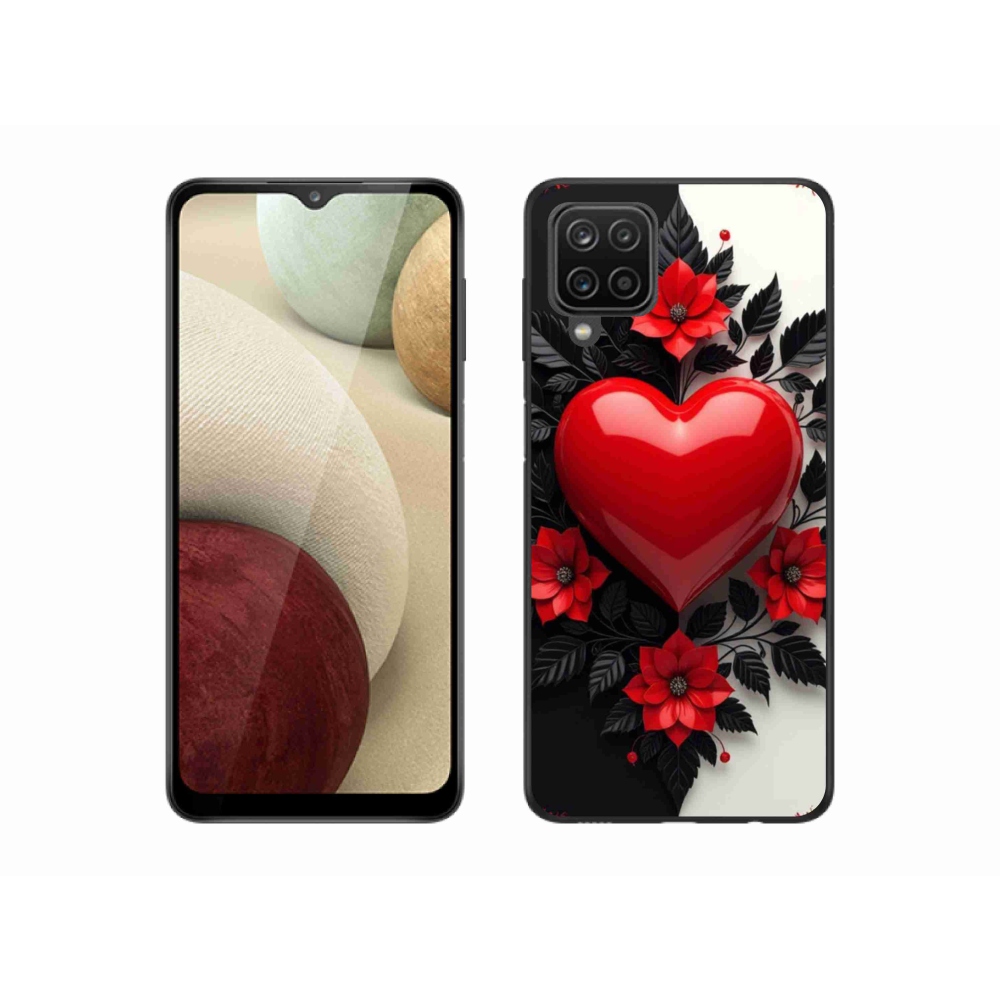 Gélový kryt mmCase na Samsung Galaxy M12 - červené srdce