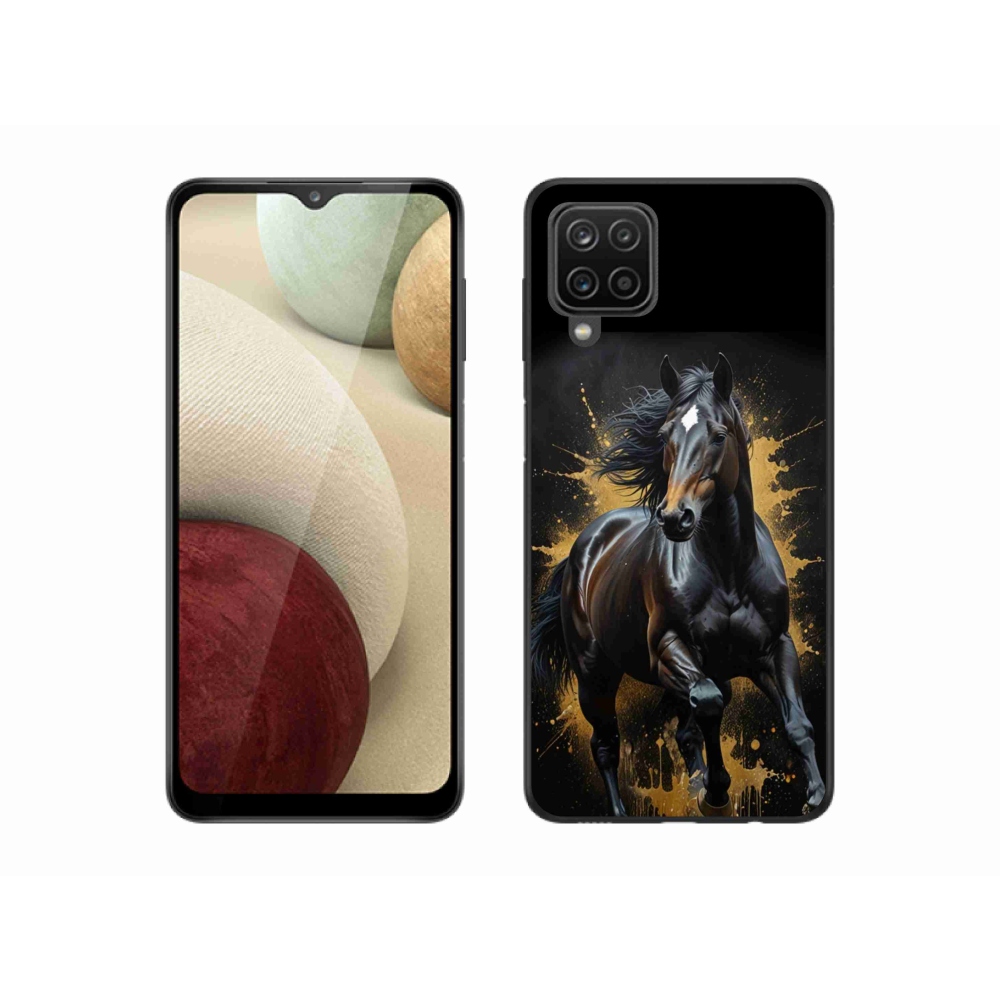 Gélový kryt mmCase na Samsung Galaxy M12 - elegantný čierny žrebec