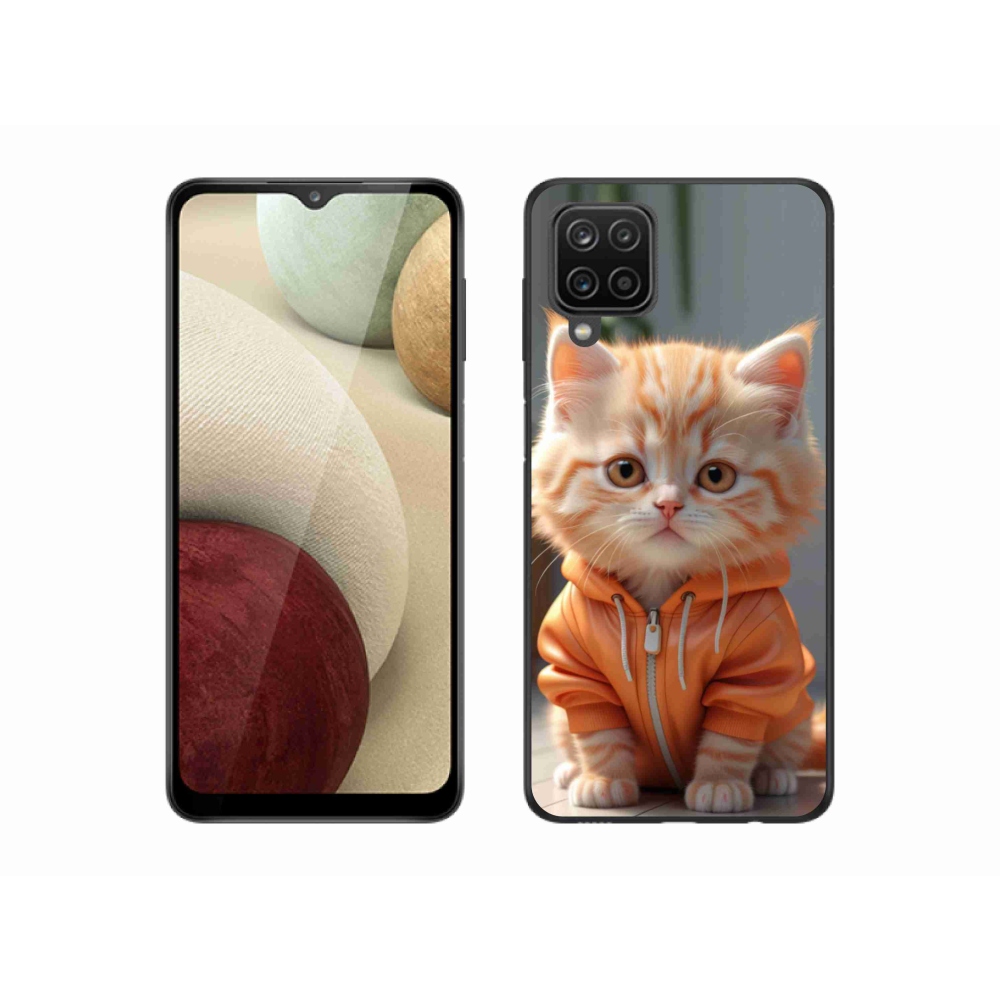 Gélový kryt mmCase na Samsung Galaxy M12 - mačiatko v mikine