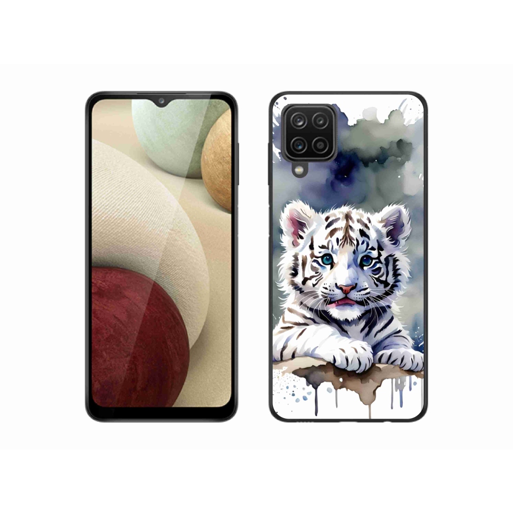 Gélový kryt mmCase na Samsung Galaxy M12 - mláďa bieleho tigra