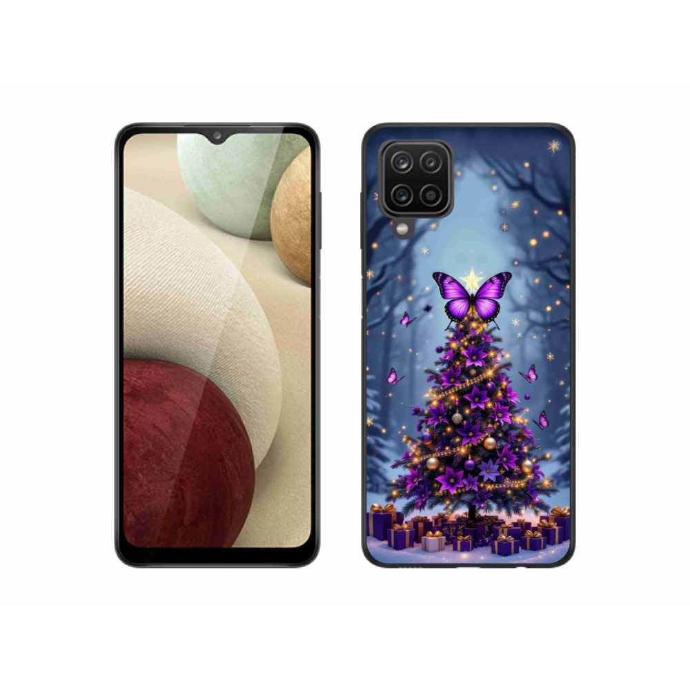 Gélový kryt mmCase na Samsung Galaxy M12 - motýlí vianočný stromček
