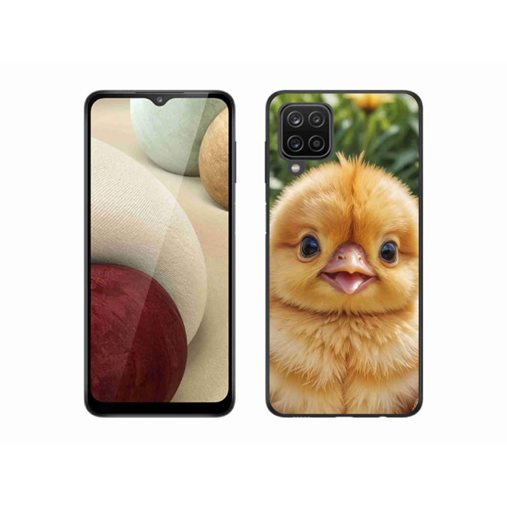 Gélový kryt mmCase na Samsung Galaxy M12 - veselé kuriatko