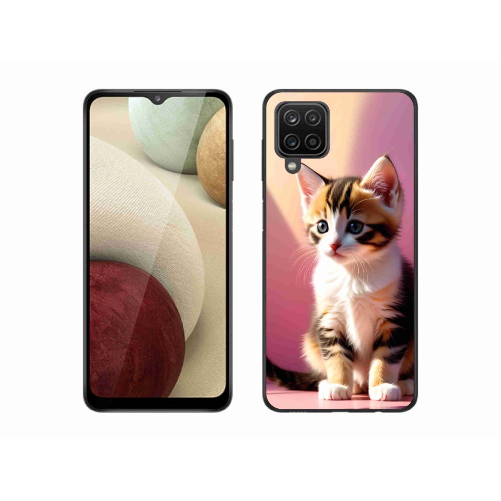 Gélový kryt mmCase na Samsung Galaxy M12 - zvedavé mačiatko 2