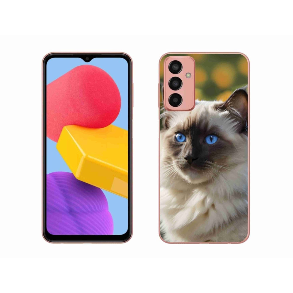 Gélový kryt mmCase na Samsung Galaxy M13 - biely ragdoll