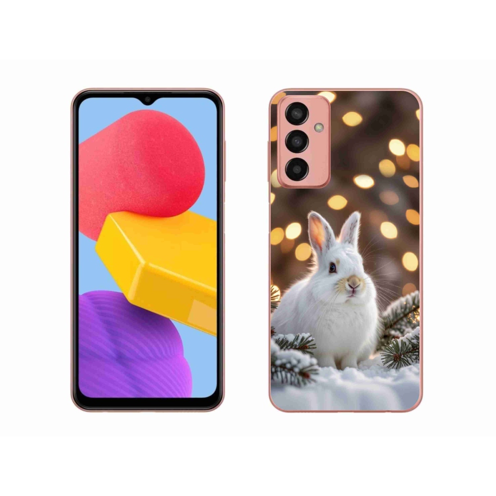 Gélový kryt mmCase na Samsung Galaxy M13 - biely zajac