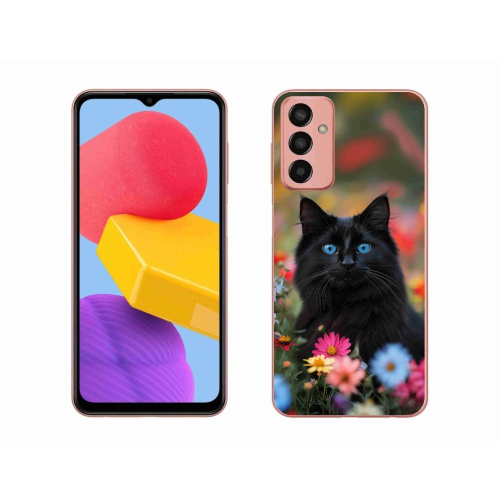 Gélový kryt mmCase na Samsung Galaxy M13 - čierne mačiatko 4