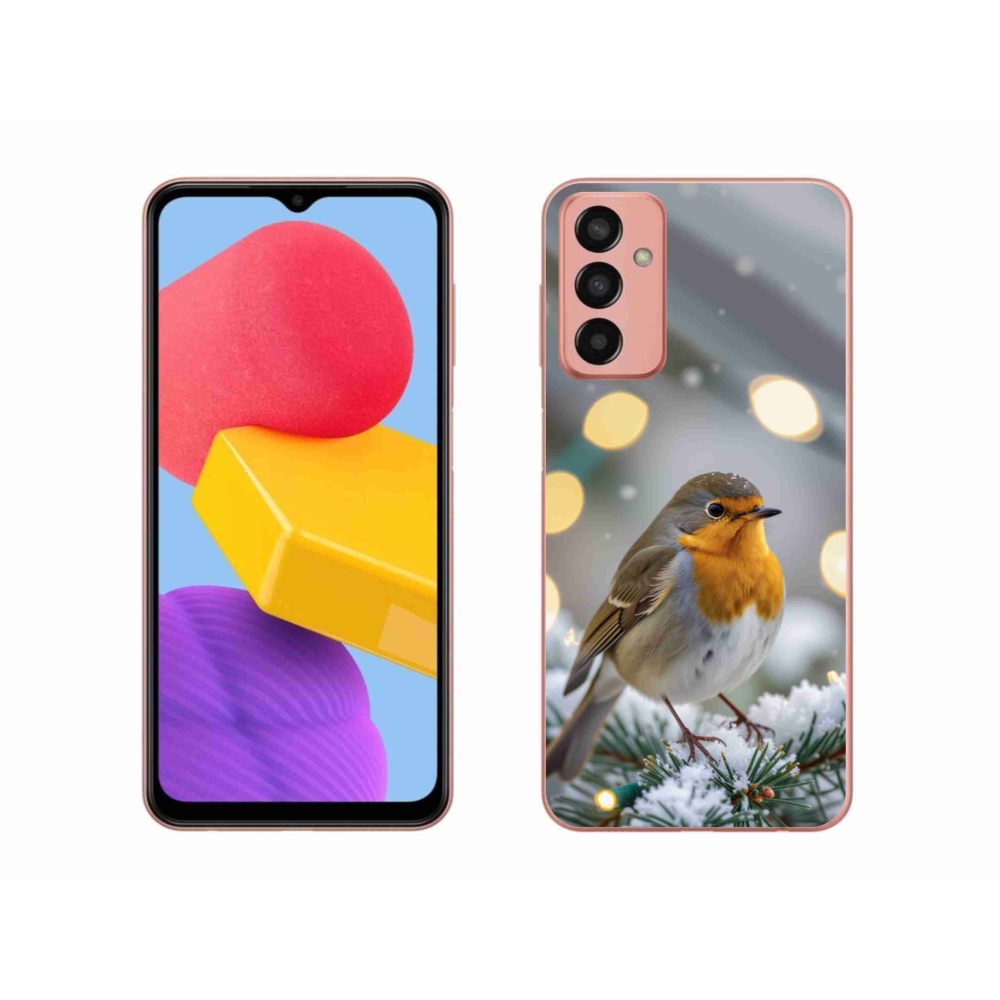 Gélový kryt mmCase na Samsung Galaxy M13 - červienka v zime